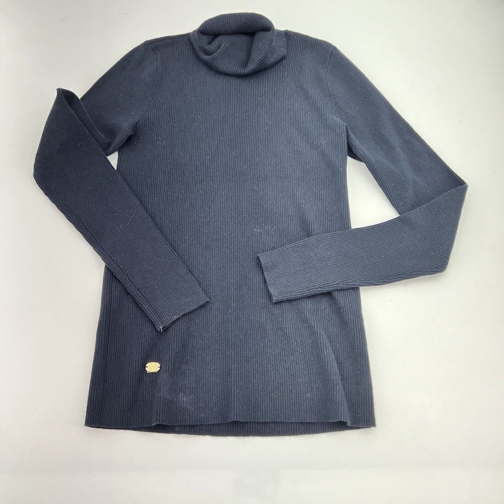 Ralph Lauren Black Label Turtleneck Ribbed Blue Size M